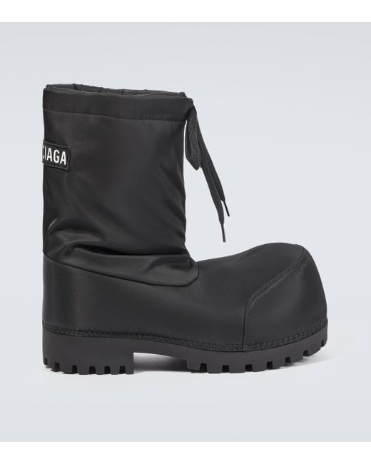 Balenciaga Black Alaska Logo-appliqué Boots for men