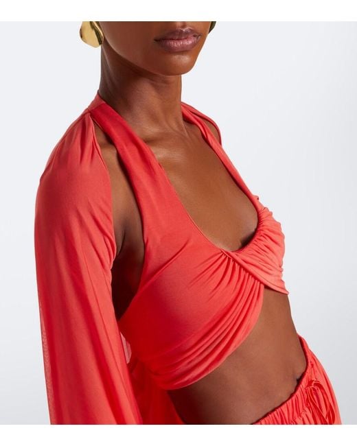 Christopher Esber Red Daya Cutout Jersey Gown