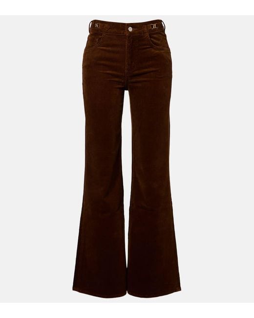 Citizens of Humanity Brown Kimberly Cotton Corduroy Flared Pants