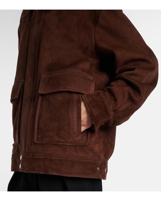 Nour Hammour Brown Drey Suede Field Jacket