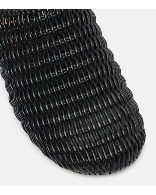 J.W. Anderson Black Babouche Woven Leather Loafers