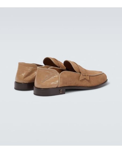 Mocasines Penny No Back De Ante Christian Louboutin de hombre de color Brown