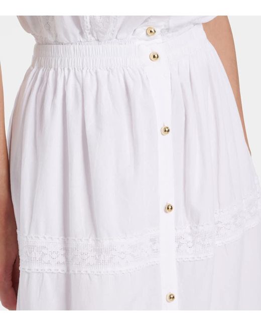 Melissa Odabash White Maxirock Cate Aus Baumwolle Mit Spitze