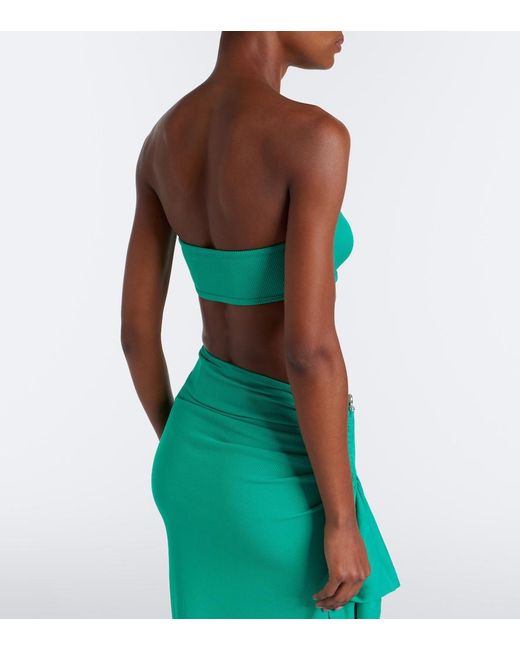 Christopher Esber Green Embellished Bandeau Top