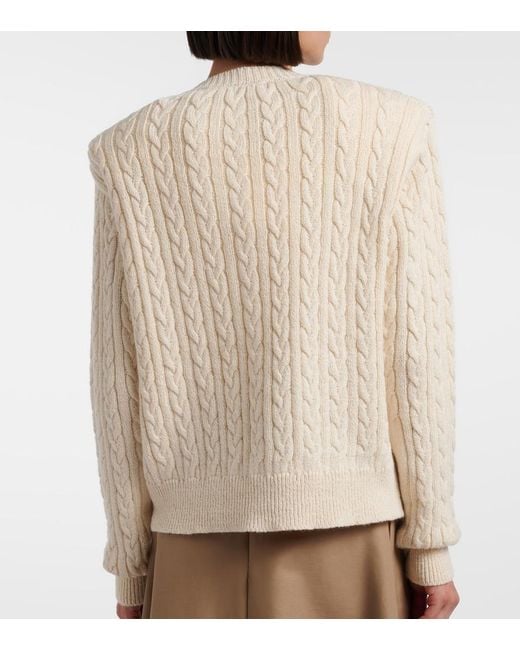 Rohe Natural Cable-Knit Cotton And Wool Cardigan