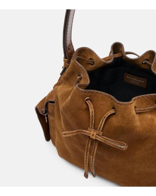 Acne Brown Suede Bucket Bag