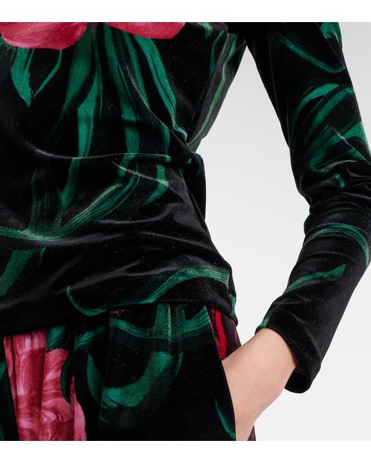 LaDoubleJ Red Floral Turtleneck Top