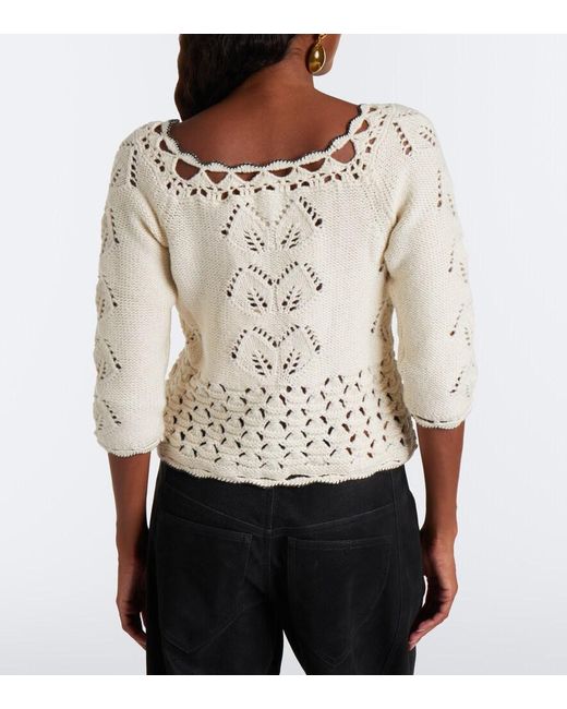 Isabel Marant Natural Pullover Lua Aus Einem Baumwollgemisch