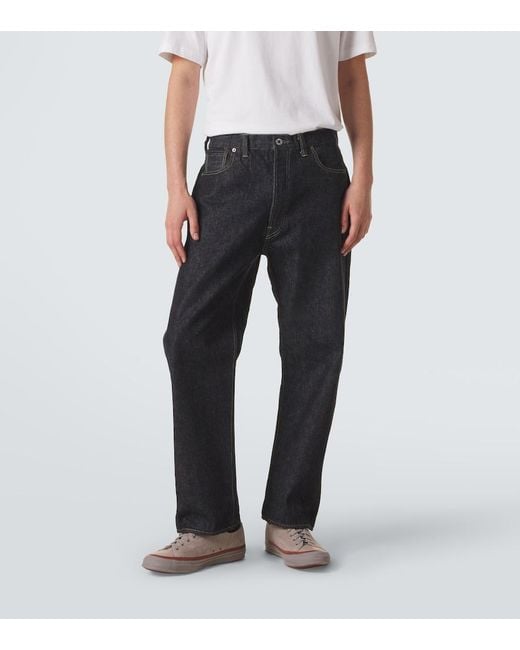 A.PRESSE Blue Wide-Leg Jeans for men
