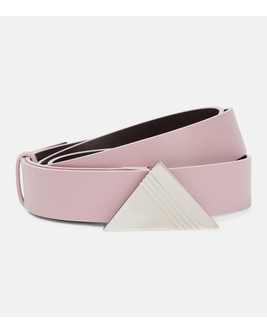 The Attico Pink Leather Belt