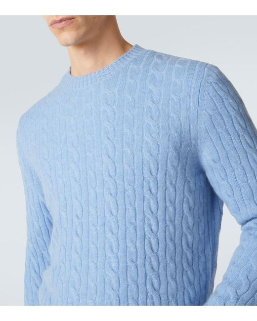 arch4 Blue Cable-Knit Cashmere Sweater for men