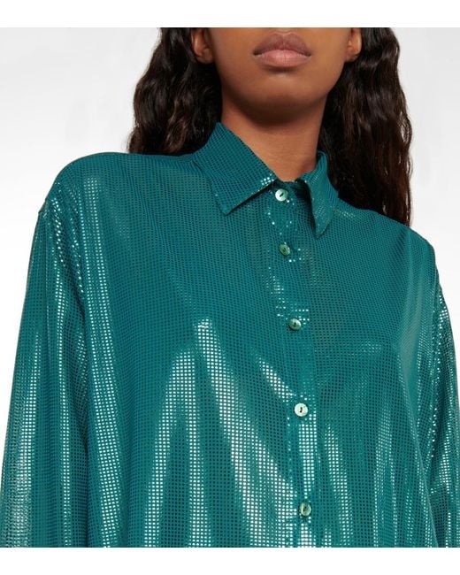 Oseree Green Oseree Lame Shirt