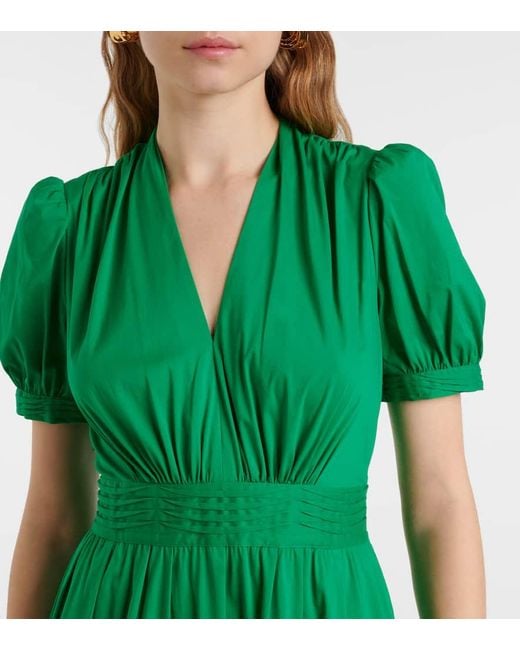 Robe Longue Darby En Coton Melange Diane von Furstenberg en coloris Green
