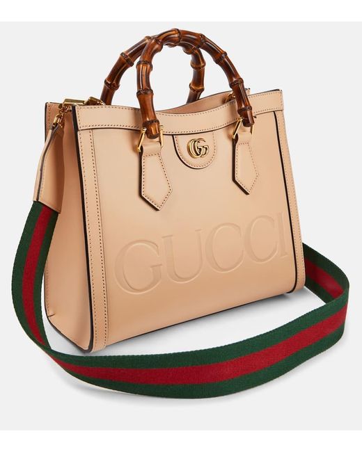Gucci Natural Logo Leather Tote Bag