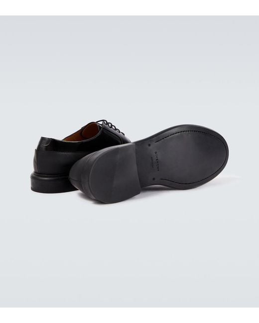 Givenchy Black Leather Derby Shoes for men