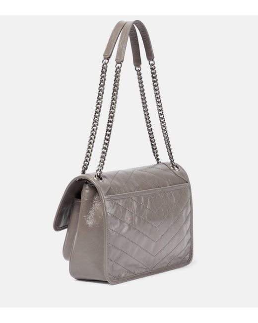 Bolso al hombro Niki Medium de piel Saint Laurent de color Gray