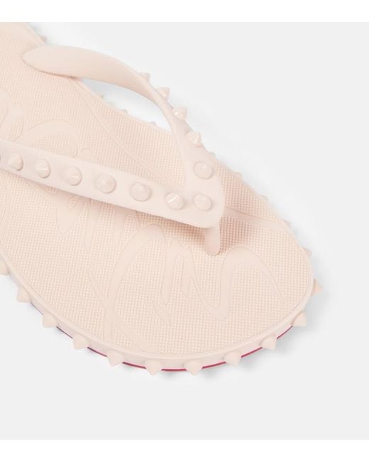 Christian Louboutin Pink Super Loubi Thong Sandals