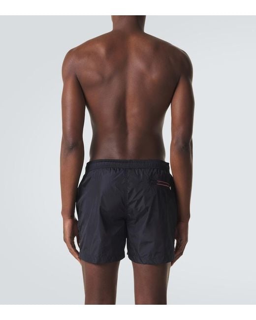 Moncler Blue Logo Swim Trunks for men
