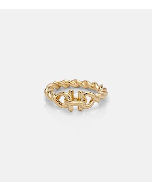 Ferragamo White Vergoldeter Ring