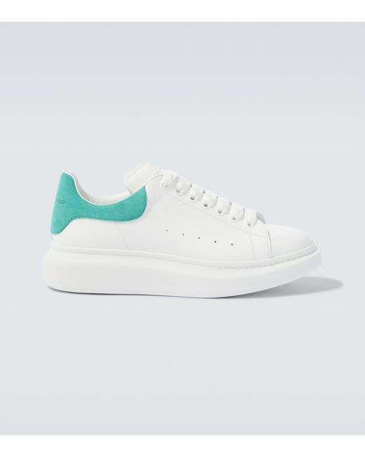 McQueen White Oversized Leather Sneakers for men