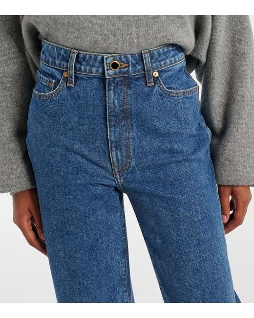 Jeans Rectos Abigail De Tiro Alto Khaite de color Blue