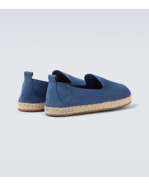 Ancient Greek Sandals Blue Nomas Leather Espadrilles for men