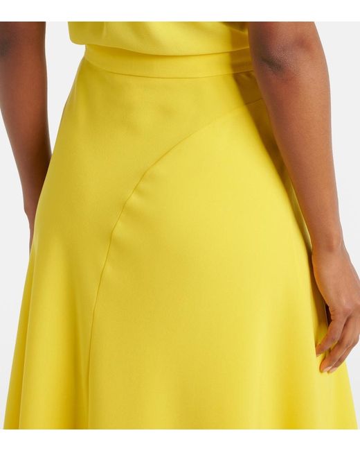 Roksanda Yellow Asha Crêpe Maxi Skirt