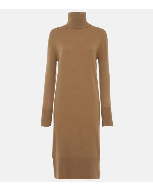 Joseph Natural Cashmere Turtleneck Sweater Dress