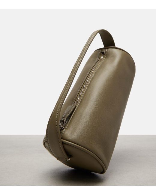 The Row Metallic Tote Round 90's Aus Leder