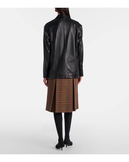 Nour Hammour Black Blazer Opus Aus Leder