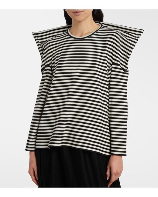 Junya Watanabe Black Cotton And Wool Top