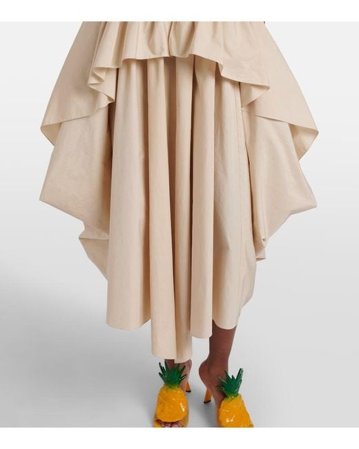 Loewe Natural Paula's Ibiza Cotton Poplin Midi Dress