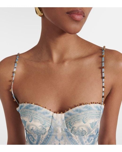 Abito Lungo Illuminate di Zimmermann in Blue