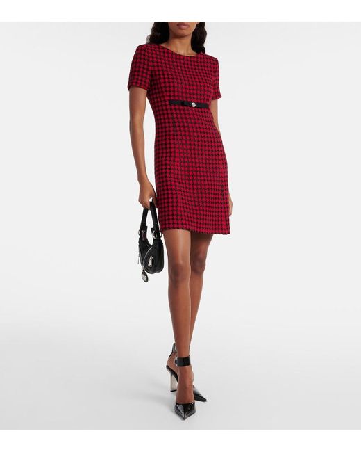 Versace Red And Tweed Mini Dress