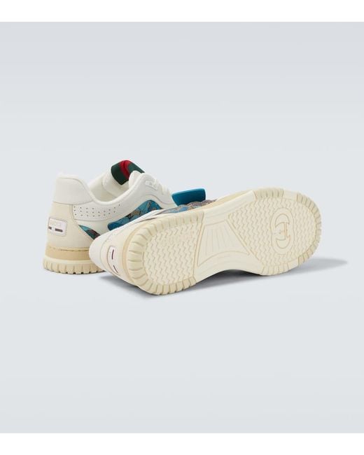 Gucci Sneakers Gg Canvas Mit Leder in Blue für Herren