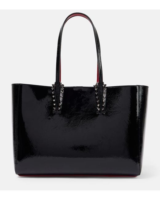 Christian Louboutin Black Tote Bag Cabata Small Aus Lackleder
