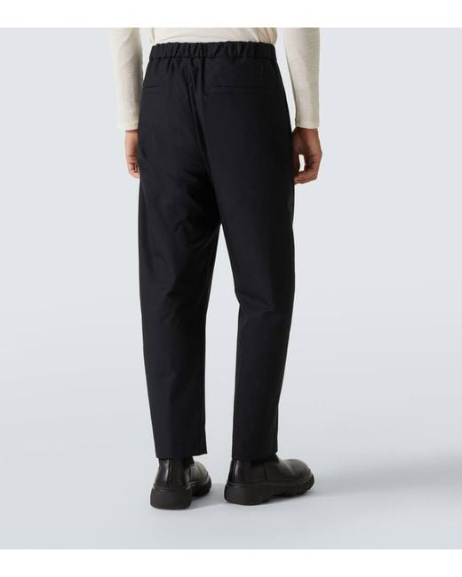 Jil Sander Blue Cotton Barrel-Leg Pants for men