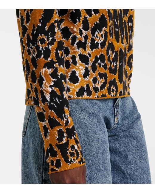 Alaïa Black Leopard Jacquard Sweater
