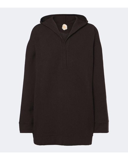 Jardin Des Orangers Black Hooded Wool And Cashmere Sweater