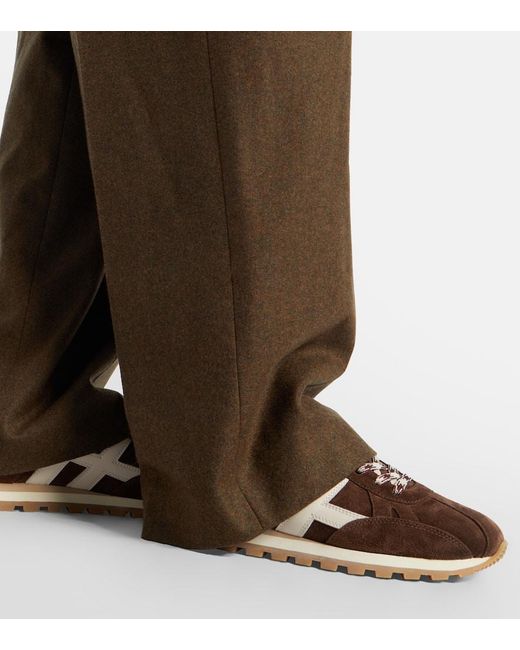 Hogan Brown Cool Allacciato H Suede Sneakers