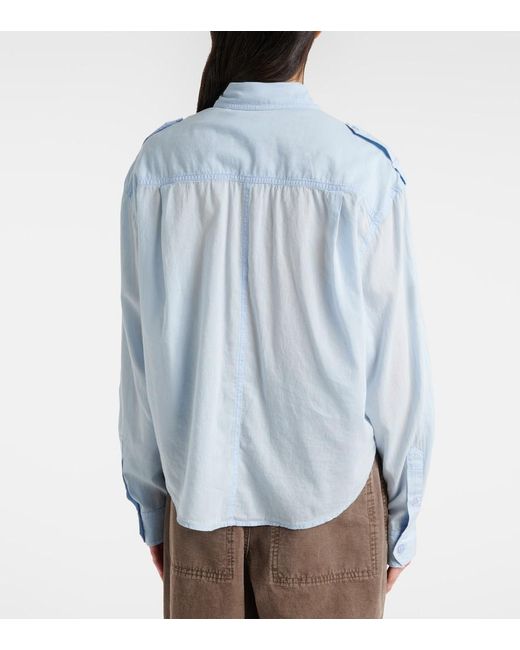 Isabel Marant Blue Valiane Cotton Shirt