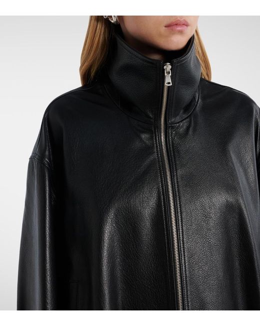 Nour Hammour Black Elisse Leather Jacket