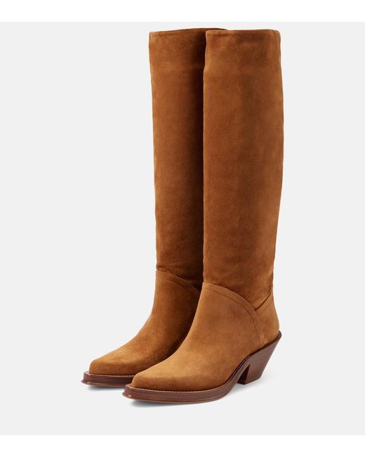 Gabriela Hearst Brown Camero Suede Knee-High Boots
