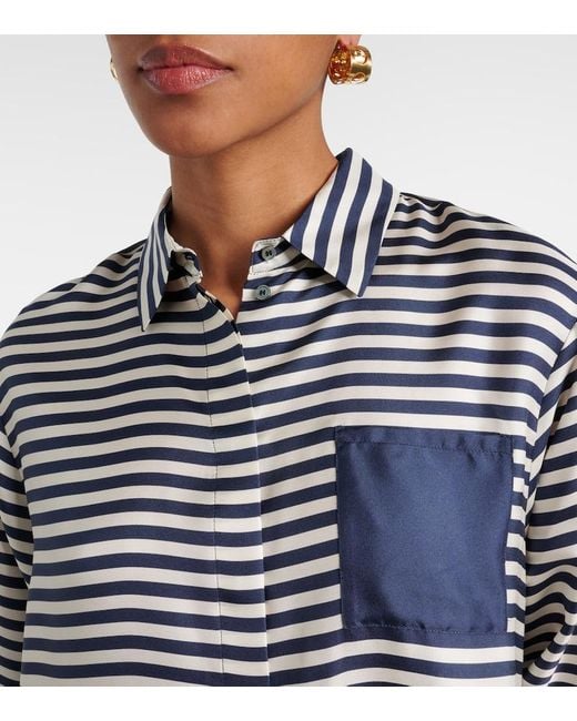 Max Mara Blue Hemd Maya Aus Seide