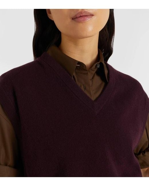 Extreme Cashmere Red N°243 Spencer Cashmere-Blend Sweater Vest