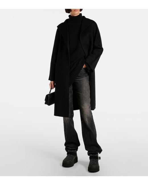 Tory Burch Black Mellow Suede Platform Ankle Boots