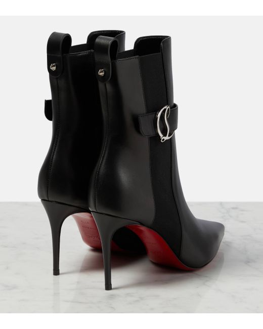 Christian Louboutin Black So Cl Chelsea 85 Leather Bootie