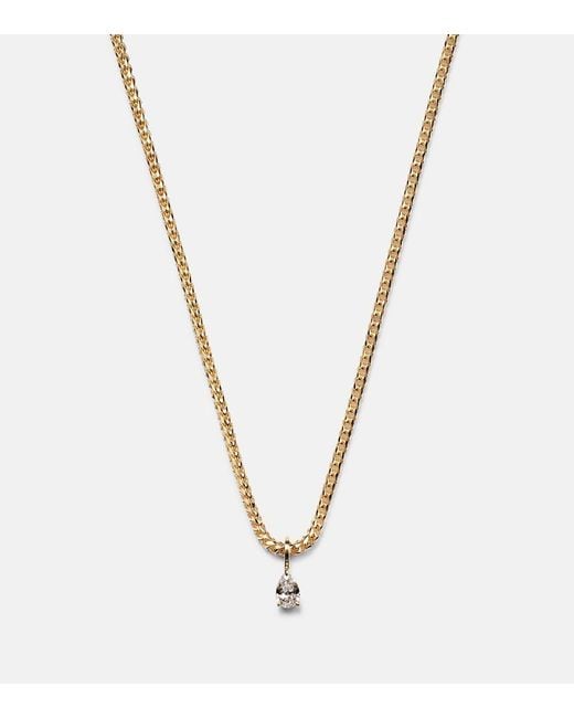 Anita Ko White Franco 18Kt Chain Necklace With Diamond