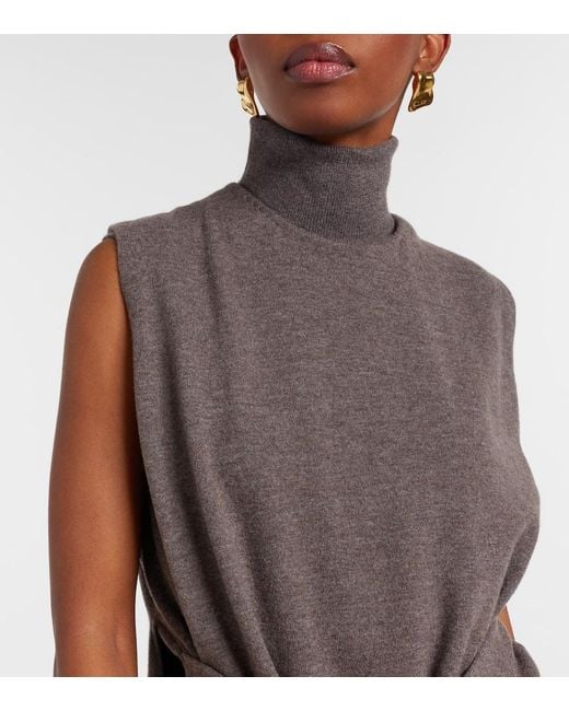 Rohe Brown Layered Wool And Cashmere-Blend Top