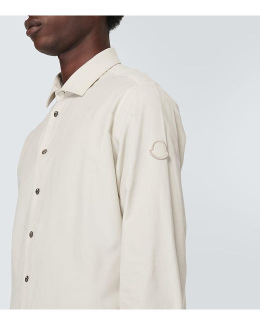 Moncler Hemdjacke aus Satin in White für Herren